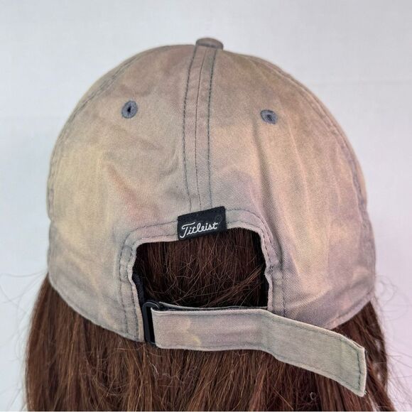 Titleist #1 Ball in Golf Embroidered Adult Baseball Cap Hat Tie Dye Tan - Picture 2 of 8